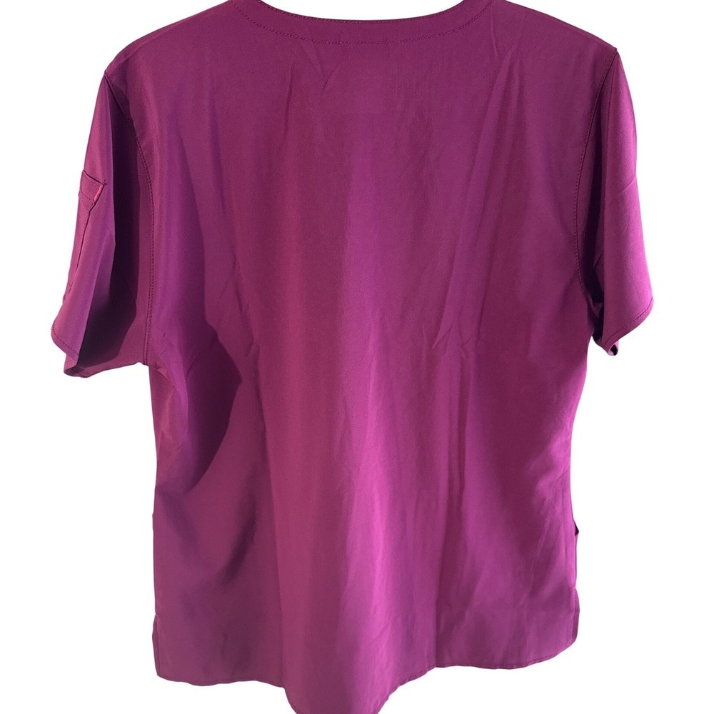 Carhartt Force Cross-Flex V-Neck Scrub Top Wine Purple C12110 Womens Medium - Picture 2 of 7